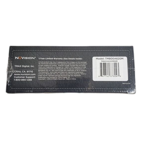 NuVision 8" HD Tablet Android Marshmallow Dual Camera WiFi Bluetooth New Sealed - Picture 3 of 4